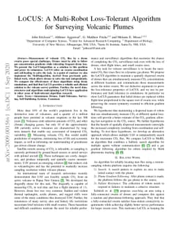 LoCUS: A multi-robot loss-tolerant algorithm for surveying volcanic
  plumes