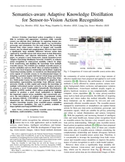 Semantics-aware Adaptive Knowledge Distillation for Sensor-to-Vision
  Action Recognition