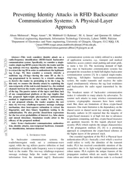 Preventing Identity Attacks in RFID Backscatter Communication Systems: A
  Physical-Layer Approach