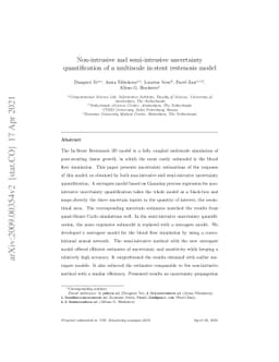 Non-intrusive and semi-intrusive uncertainty quantification of a
  multiscale in-stent restenosis model