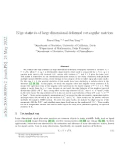 Edge statistics of large dimensional deformed rectangular matrices