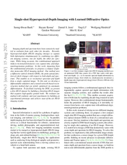 Single-shot Hyperspectral-Depth Imaging with Learned Diffractive Optics