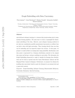 Graph Embedding with Data Uncertainty