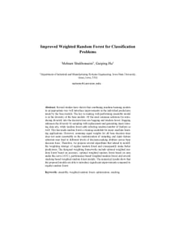Improved Weighted Random Forest for Classification Problems