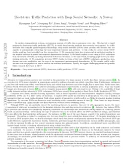 Short-term Traffic Prediction with Deep Neural Networks: A Survey