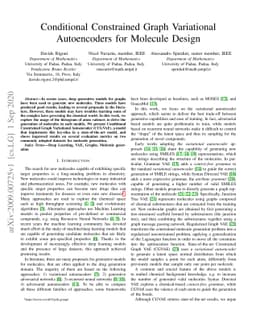 Conditional Constrained Graph Variational Autoencoders for Molecule
  Design