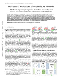 Architectural Implications of Graph Neural Networks
