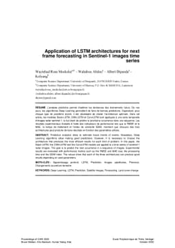 Application of LSTM architectures for next frame forecasting in
  Sentinel-1 images time series