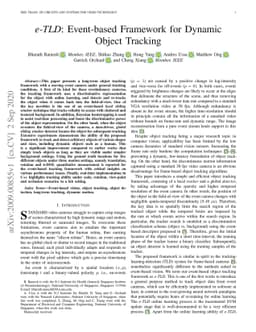 e-TLD: Event-based Framework for Dynamic Object Tracking