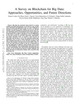 A Survey on Blockchain for Big Data: Approaches, Opportunities, and
  Future Directions