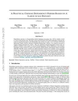 A Practical Chinese Dependency Parser Based on A Large-scale Dataset