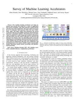 Survey of Machine Learning Accelerators