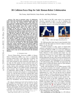 3D Collision-Force-Map for Safe Human-Robot Collaboration