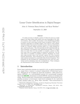 Lunar Crater Identification in Digital Images