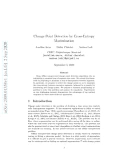 Change Point Detection by Cross-Entropy Maximization