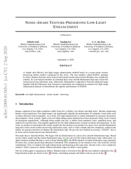 Noise-Aware Texture-Preserving Low-Light Enhancement