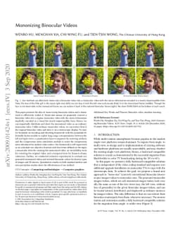 Mononizing Binocular Videos