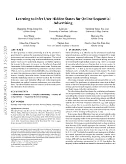 Learning to Infer User Hidden States for Online Sequential Advertising