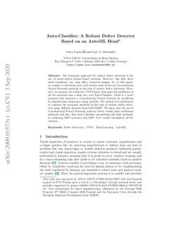 Auto-Classifier: A Robust Defect Detector Based on an AutoML Head