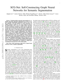 SCG-Net: Self-Constructing Graph Neural Networks for Semantic
  Segmentation