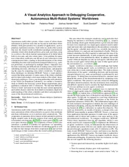 A Visual Analytics Approach to Debugging Cooperative, Autonomous
  Multi-Robot Systems' Worldviews