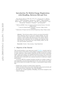 Introduction to Medical Image Registration with DeepReg, Between Old and
  New