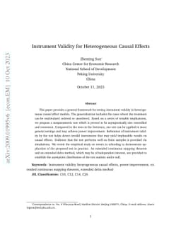 Instrument Validity for Heterogeneous Causal Effects