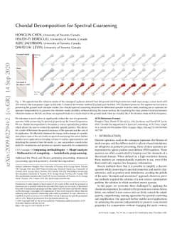 Chordal Decomposition for Spectral Coarsening