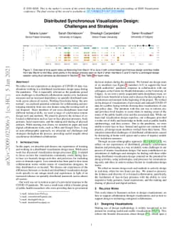 Distributed Synchronous Visualization Design: Challenges and Strategies