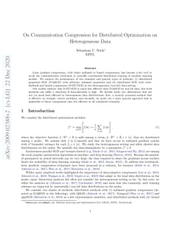 On Communication Compression for Distributed Optimization on
  Heterogeneous Data
