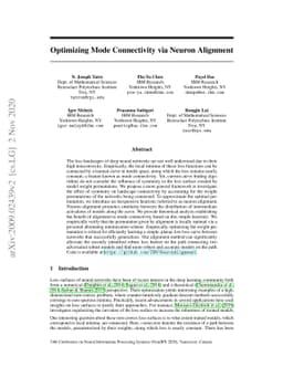 Optimizing Mode Connectivity via Neuron Alignment