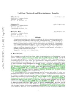 Unifying Clustered and Non-stationary Bandits