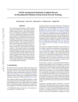 S-SGD: Symmetrical Stochastic Gradient Descent with Weight Noise
  Injection for Reaching Flat Minima