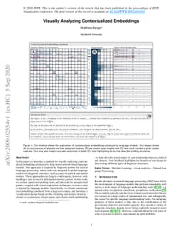 Visually Analyzing Contextualized Embeddings