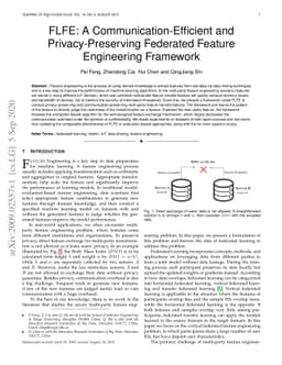 FLFE: A Communication-Efficient and Privacy-Preserving Federated Feature
  Engineering Framework