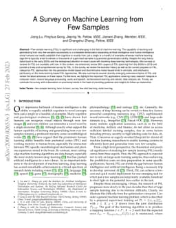 A Survey on Machine Learning from Few Samples