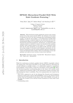HPSGD: Hierarchical Parallel SGD With Stale Gradients Featuring