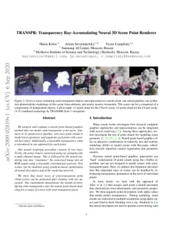 TRANSPR: Transparency Ray-Accumulating Neural 3D Scene Point Renderer