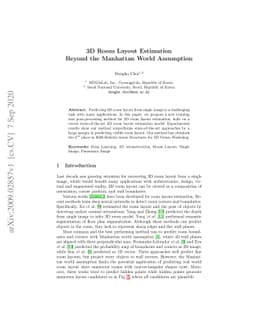 3D Room Layout Estimation Beyond the Manhattan World Assumption