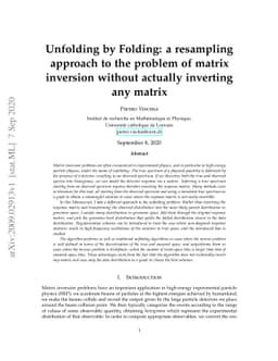 Unfolding by Folding: a resampling approach to the problem of matrix
  inversion without actually inverting any matrix