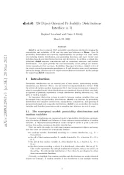 distr6: R6 Object-Oriented Probability Distributions Interface in R
