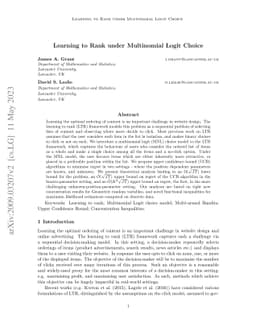 Learning to Rank under Multinomial Logit Choice
