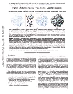 Implicit Multidimensional Projection of Local Subspaces