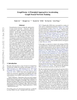 GraphNorm: A Principled Approach to Accelerating Graph Neural Network
  Training