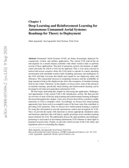 Deep Learning and Reinforcement Learning for Autonomous Unmanned Aerial
  Systems: Roadmap for Theory to Deployment