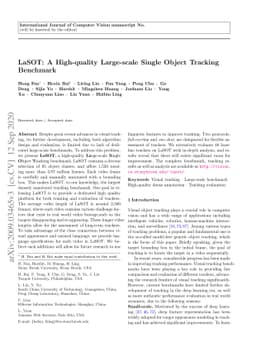 LaSOT: A High-quality Large-scale Single Object Tracking Benchmark