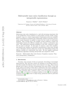 Multivariable times series classification through an interpretable
  representation