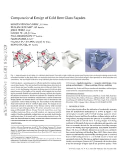 Computational Design of Cold Bent Glass Façades
