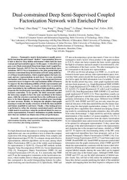 Dual-constrained Deep Semi-Supervised Coupled Factorization Network with
  Enriched Prior