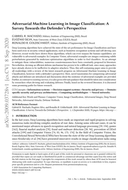 Adversarial Machine Learning in Image Classification: A Survey Towards
  the Defender's Perspective